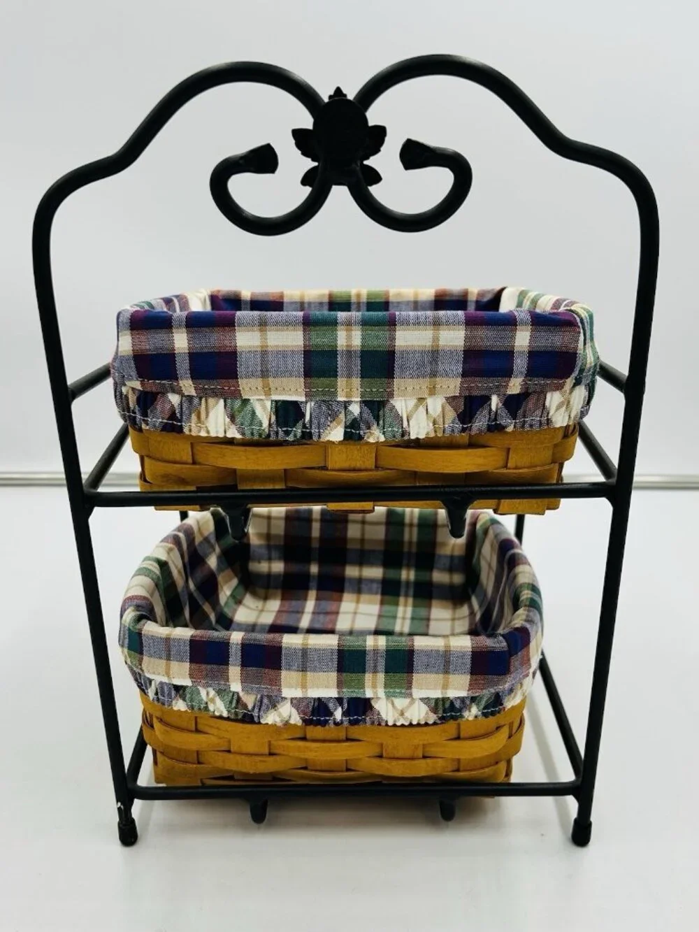 Longaberger Foundry Wrought Iron Little Bin Organizer #78085 Baskets and Covers